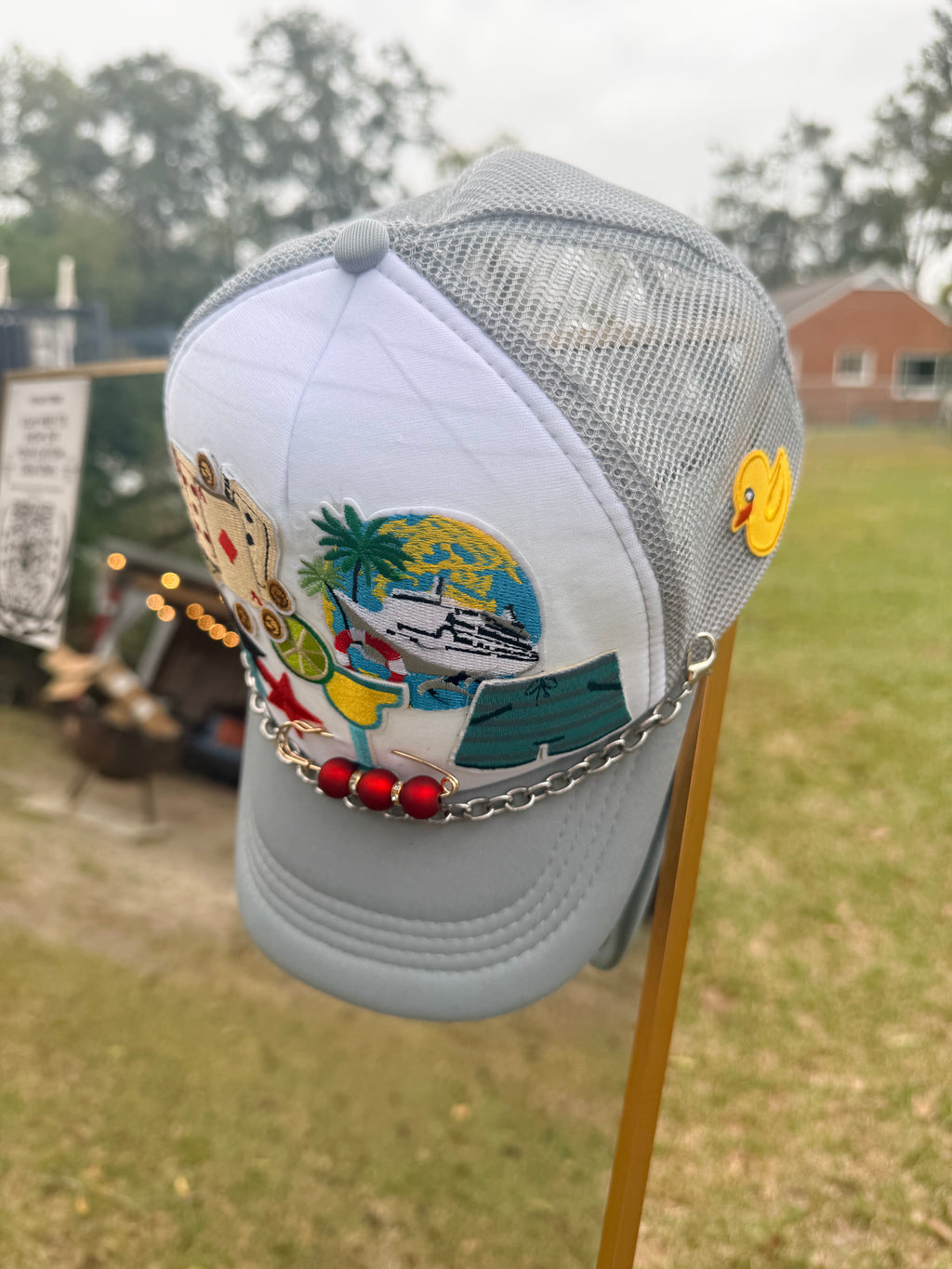 Custom Cruise/Travel Themed trucker hat.