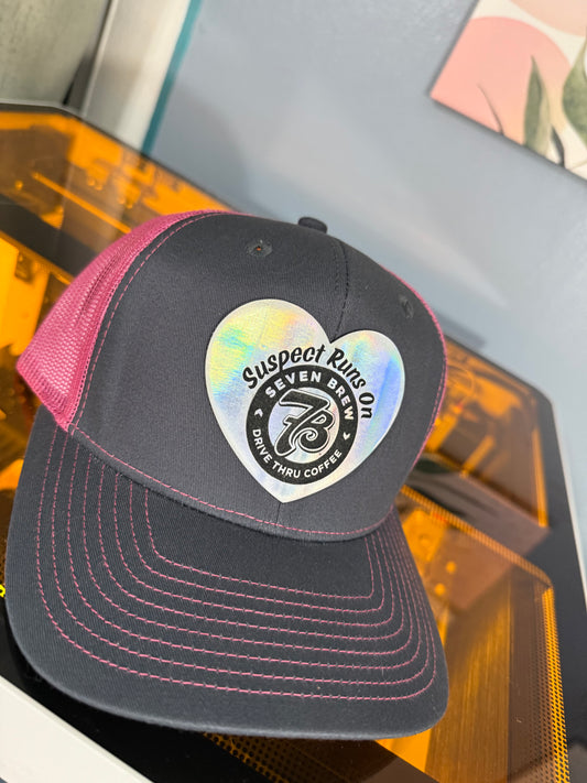 7 Brew pink custom hat