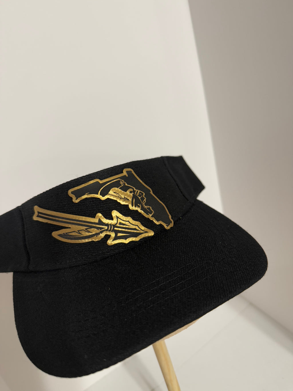 Fear The Spear! FSU custom gold carbon fiber visor or HAT