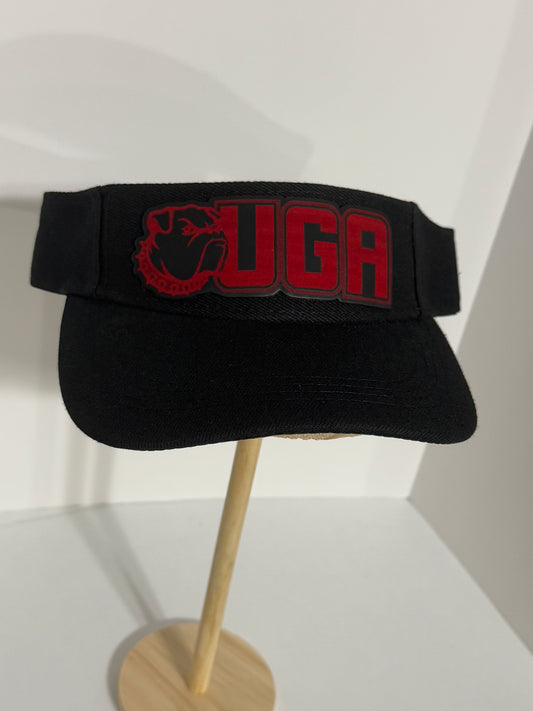 UGA Black & Red Visor